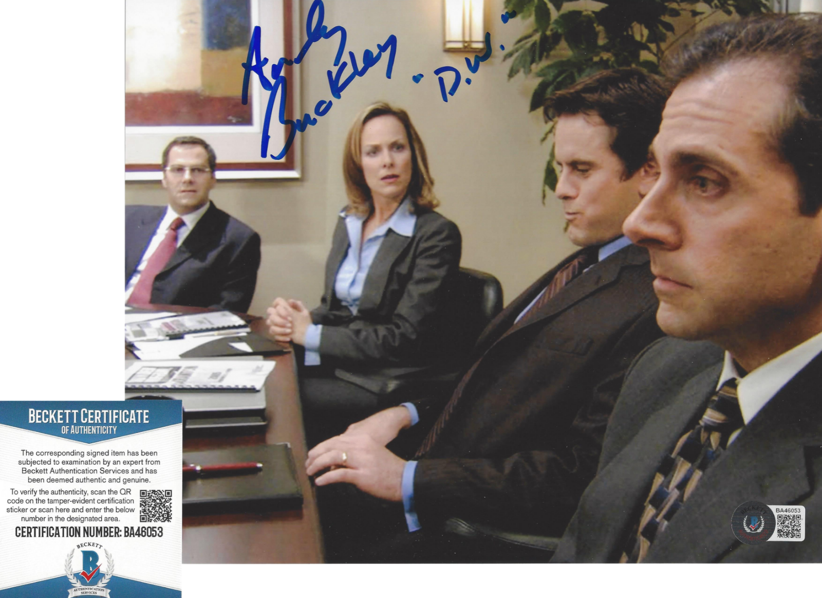 ANDY BUCKLEY SIGNED 'THE OFFICE' DAVID WALLACE 8x10 SHOW Photo Poster painting G BECKETT COA BAS