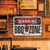 Warning BBQ Zone - Metal Tin Signs(8*12Inch/12*16Inch) - Bar
