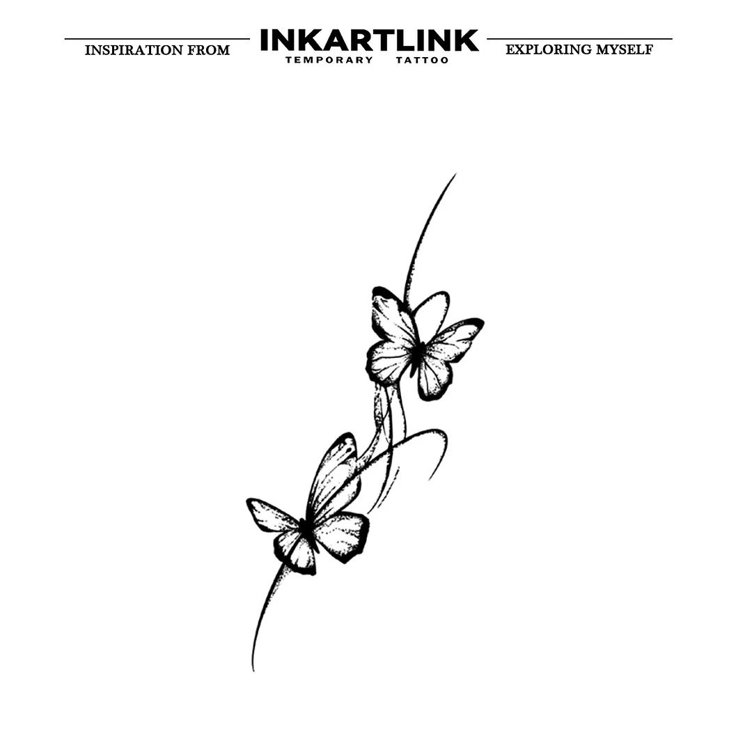 Sdrawing Sdrawing Butterfly temporary tattoo stickers, magic tattoos, herbal juice tattoos, lasting 1-2 weeks, realistic fake tattoos