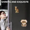 4PCS 2D/Flat Acrylic DIY Diamond Art Fridge Magnet Kit Bengal Cat Design DIY Art Fridge Magnet Refrigerator Sticker Magnetic Diamond Art Decor Refrigerator Mailbox Home Decoration DIY Crafts