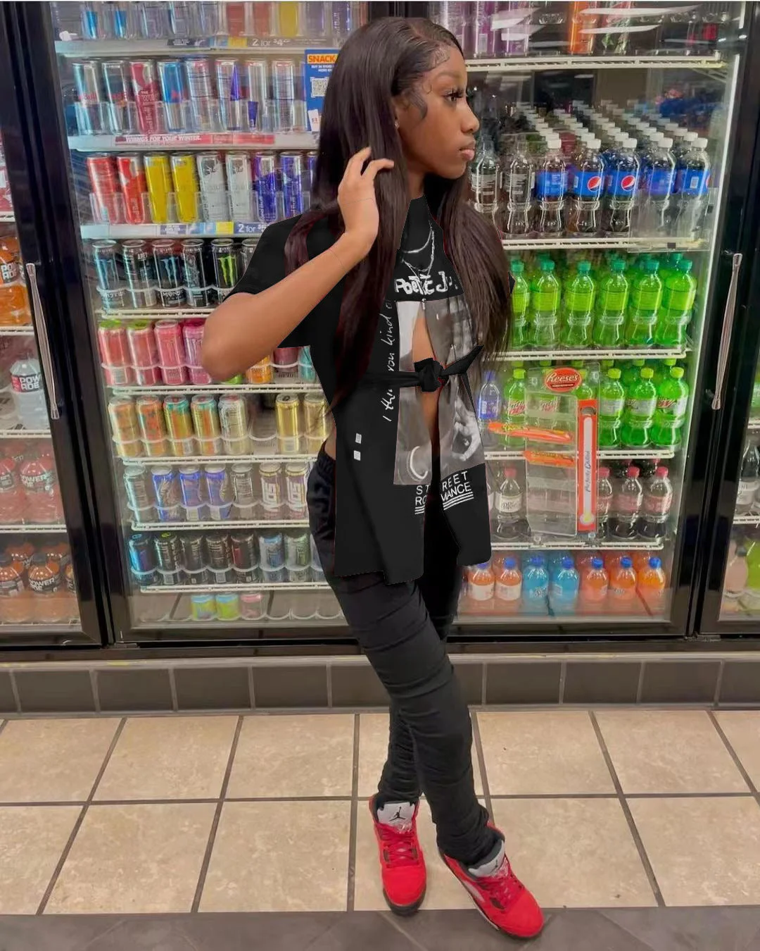 Uveng Women's Modal Solid Color Printing Round Neck Fashion Wear Top