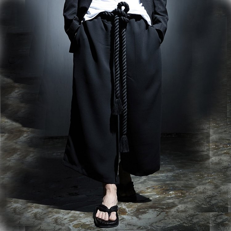 Dawfashion-Trendy Korean Style Personalized Straight Tethered Culottes-Yamamoto Diablo Clothing