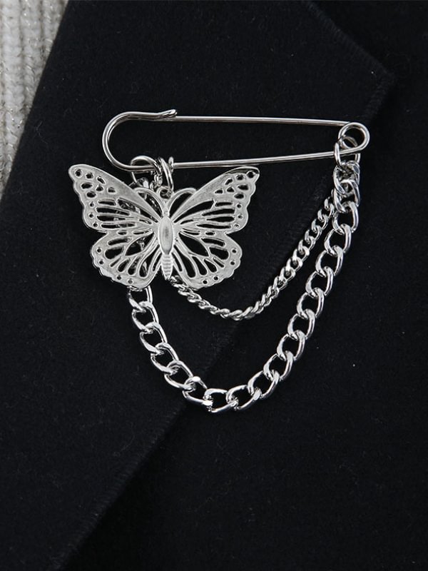 Fasion Chains Butterfly Mental Brooch 