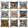 Christmas DIY 11CT Stamped Cross Stitch Throw Pillow Kit 45x45cm