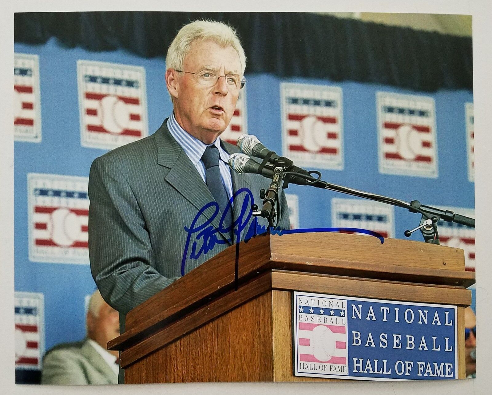 Peter Gammons Signed 8x10 Photo Poster painting MLB HOF Boston Sportswriter Author Legend RAD