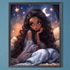 (40*50cm)Star Moon Girl - Round Partial AB Drill Diamond Painting