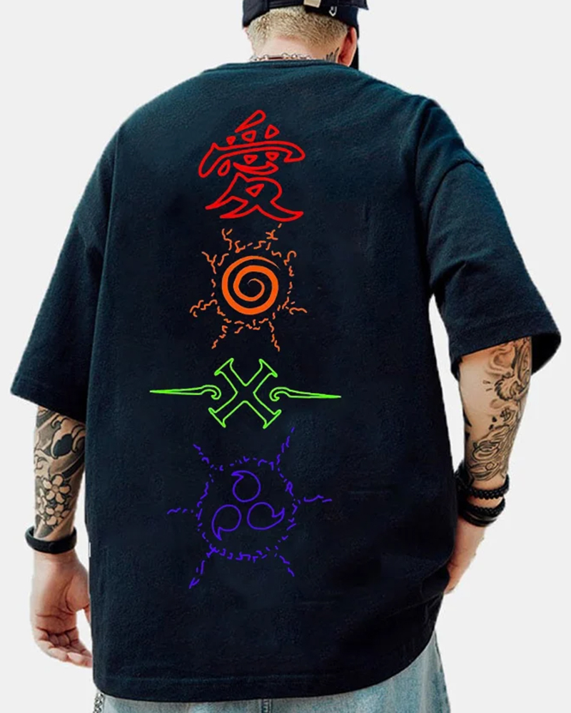 Unisex Anime Personalized Large Print T-Shirt