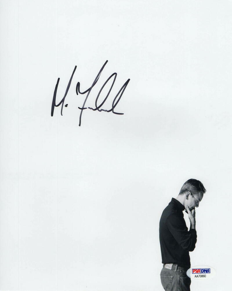 MICHAEL FASSBENDER SIGNED AUTOGRAPH 8X10 Photo Poster painting - AS STEVE JOBS, MEGNETO RARE PSA