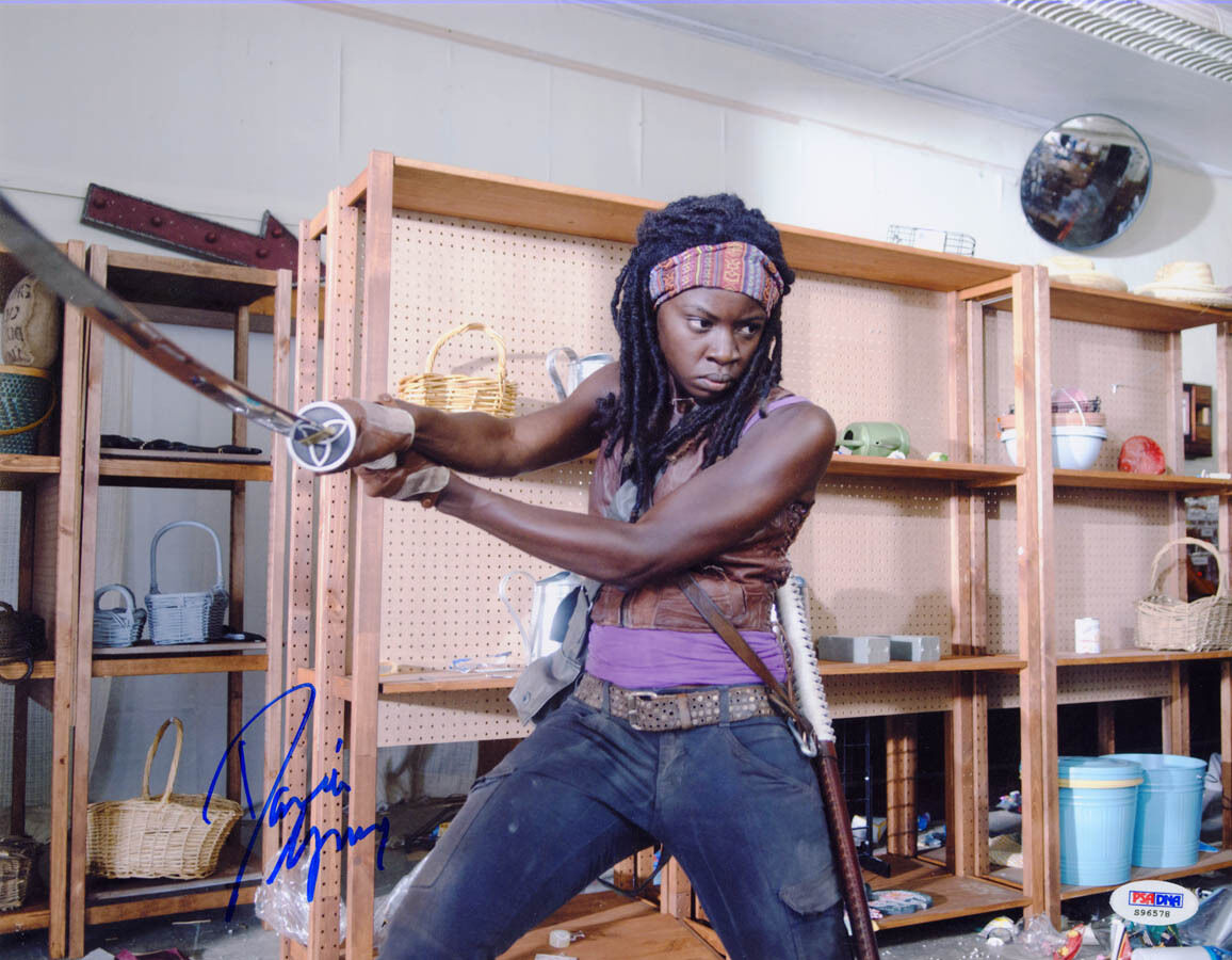 Danai Gurira SIGNED 11x14 Photo Poster painting Michonne The Walking Dead PSA/DNA AUTOGRAPHED