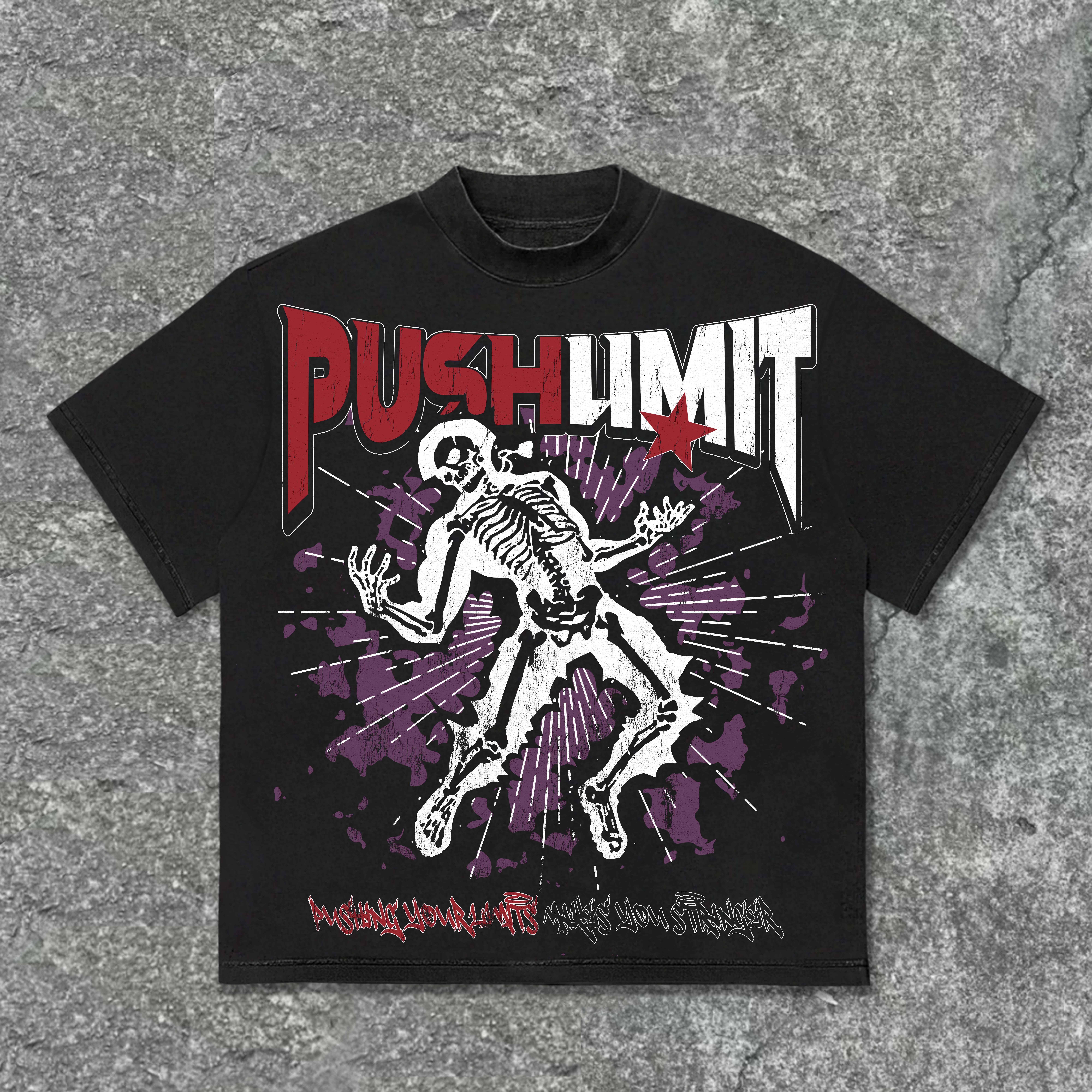 Sopula Breaks Through Its Own Limit Skeleton Graphics Cotton T-Shirt