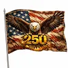 250th Anniversary USA 1776-2026 Commemorative Flag 5ft X 3ft 3 Ply Birthday Patriotic Flag for Independence Day Parades Garden Yard Events