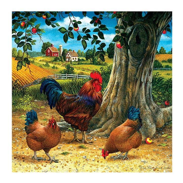 Chicken - Partial Round Diamond Painting