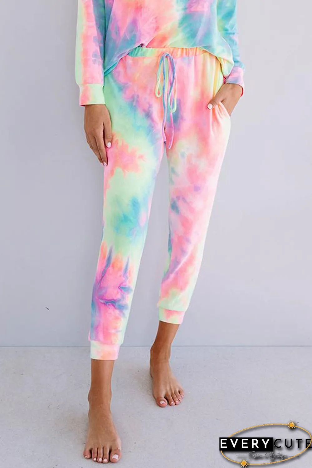Pink Snuggle Down Tie Dye Lounge Set