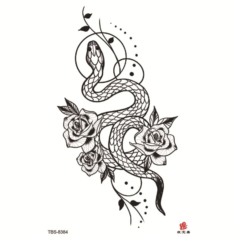 Sdrawing Temporary Tattoo Sticker Forest Lion Tiger Flash Tattoos Women Skeleton Skull Bodi Art Arm Fake Tatoo Men Body Woman