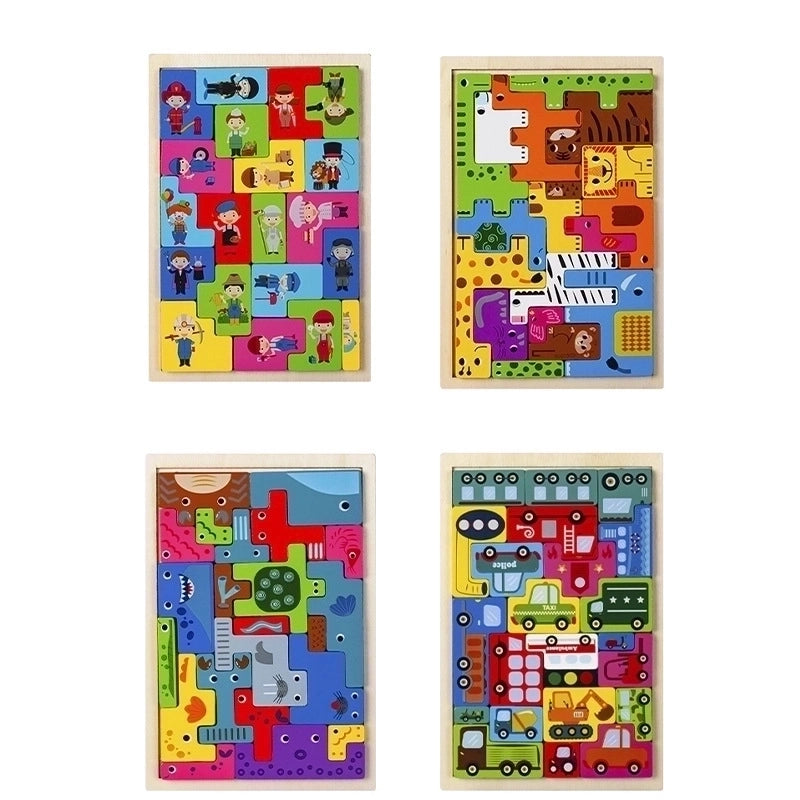 Puzzles Toddler(3-6years) Animal Wood Toys