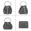 Clutch Abendtasche Luxus Damen Kleine Umh&auml;ngetasche Kupplung f&uuml;r Zeremonie Hochzeit/Party/Abschlussball Box Taschen aus Strass handgefertigt