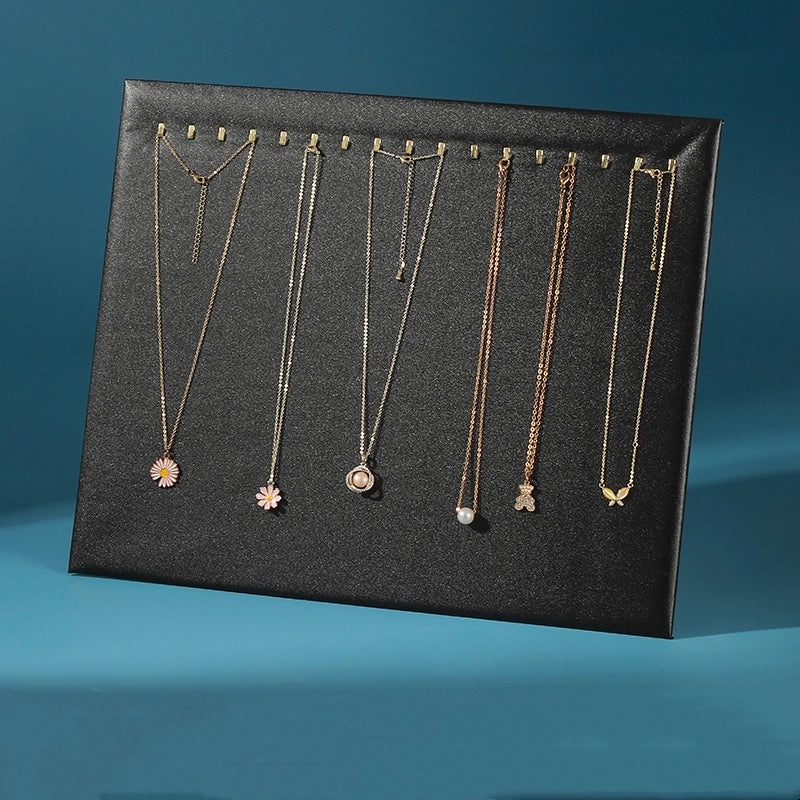 Nordic Style Solid Color Velvet Patchwork Jewelry Rack