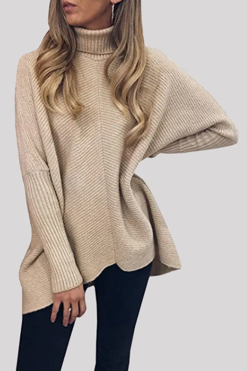 Casual Solid Basic Turtleneck Tops Sweater(7 Colors)