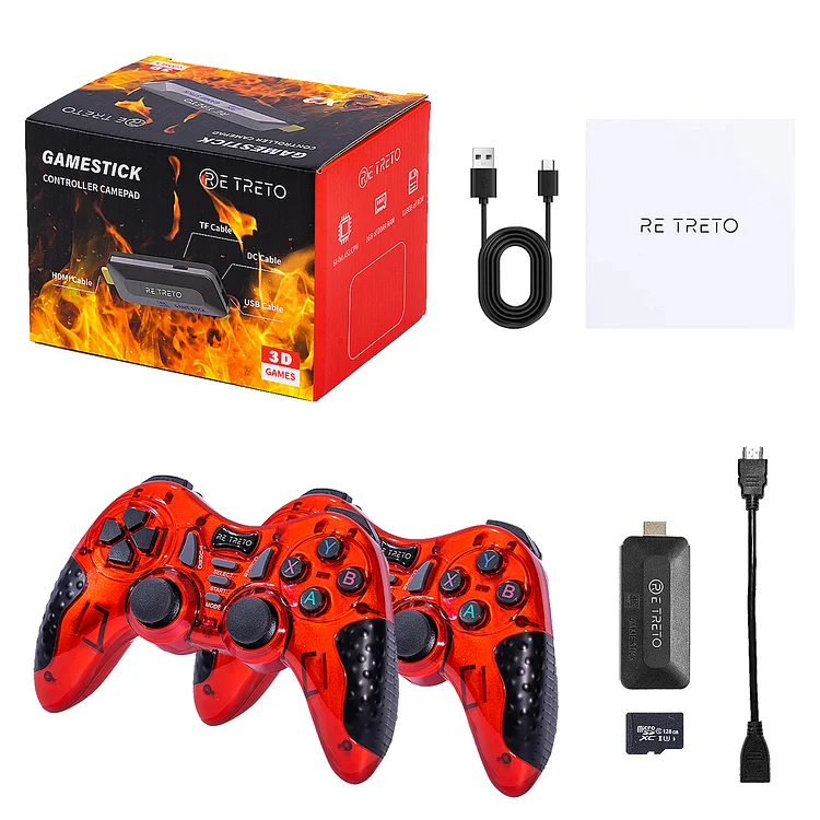 RetroEliteStick 3D Home Console with Tens of Thousands of Games Wireless Retro HDMI TV Console