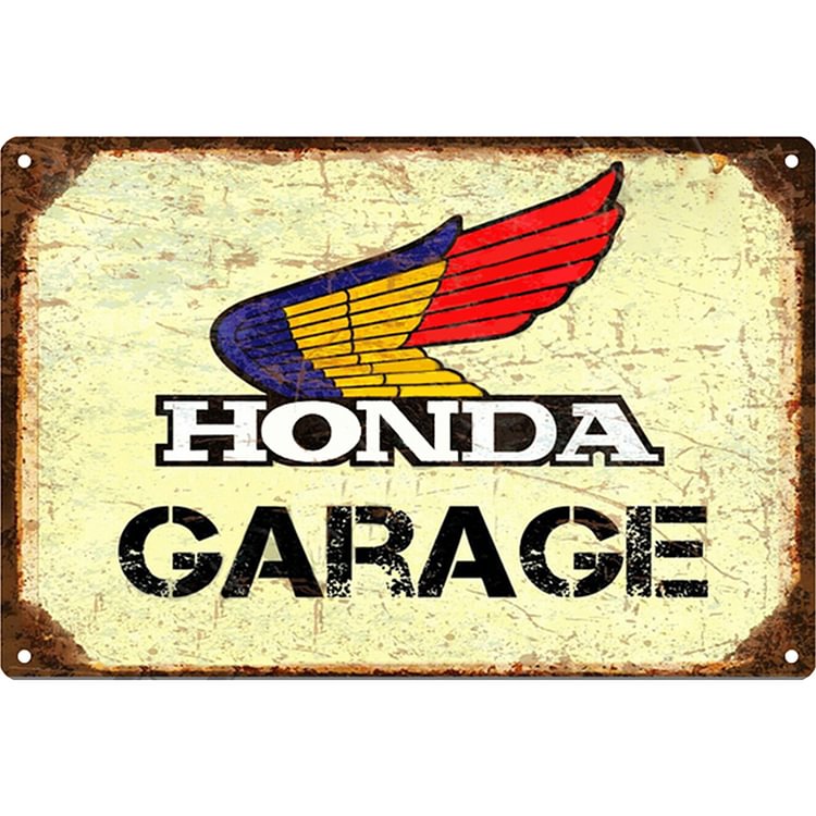 Honda Garage - Vintage Tin Signs/Wooden Signs - 7.9x11.8in & 11.8x15.7in