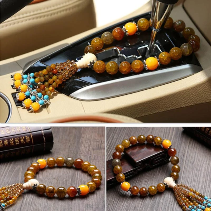 Dragon Vein Agate Balance Bracelet Car Decoration