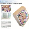 (US Only)Puppy Flower DIY Diamond Napkin Holder Set Unique Gift for Friends and Family
