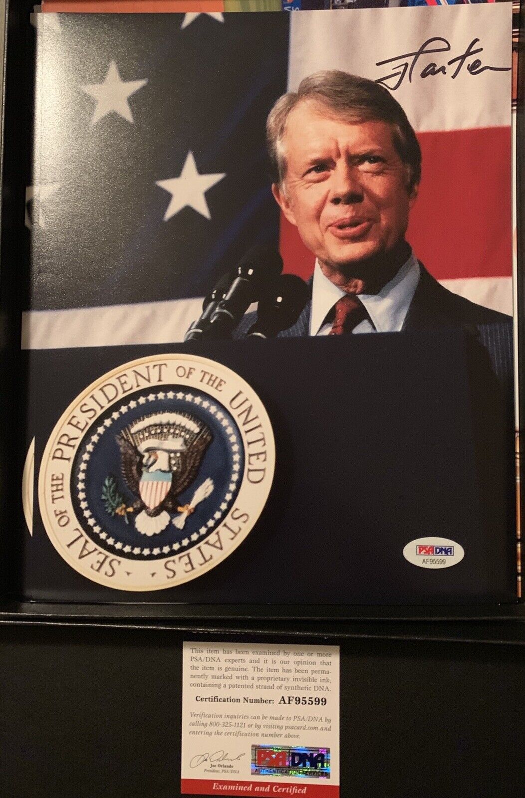 Jimmy Carter USA president signed 8x10 Photo Poster painting coa PSA/DNA