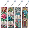 4Pcs Diamond Painting Books Flowers Diamond Painting Bookmark for Bookworm