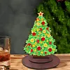 Wooden Desktop Diamond Art Kits Xmas Tree Diamond Painting Desktop Ornaments Kit