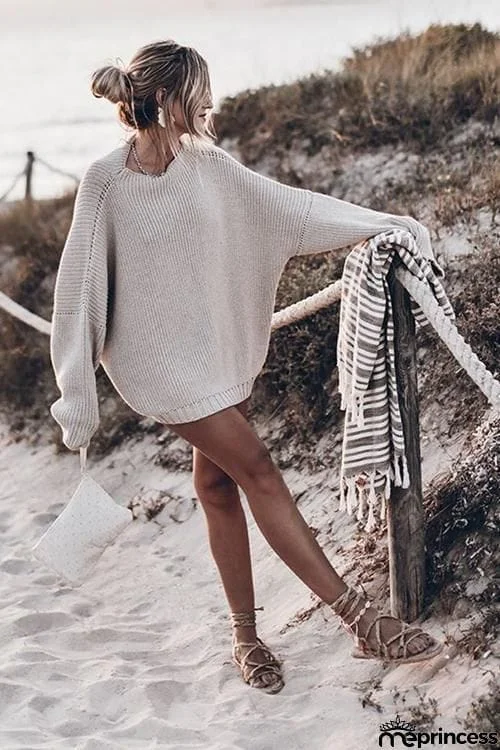 O Neck Long Sleeve Sweater