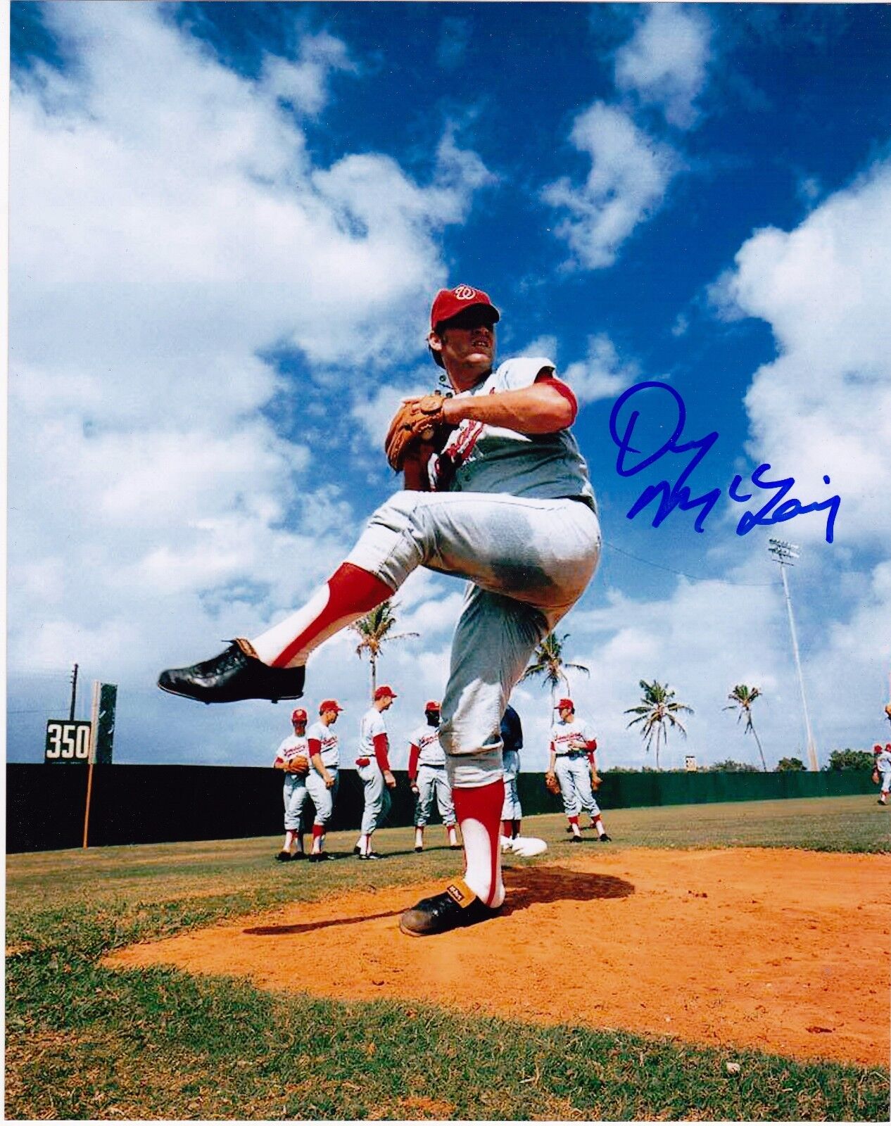 DENNY MCLAIN WASHINGTON SENATORS ACTION SIGNED 8x10