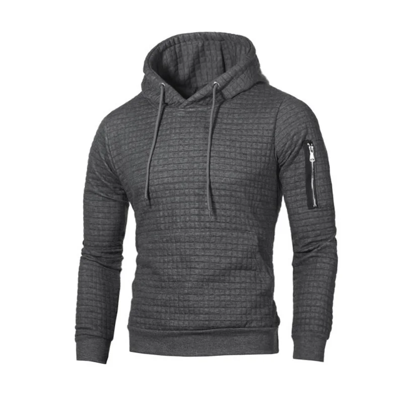 Hot Slim Side Zip Hoodie Jacket Plaid Hoodie / [viawink] /