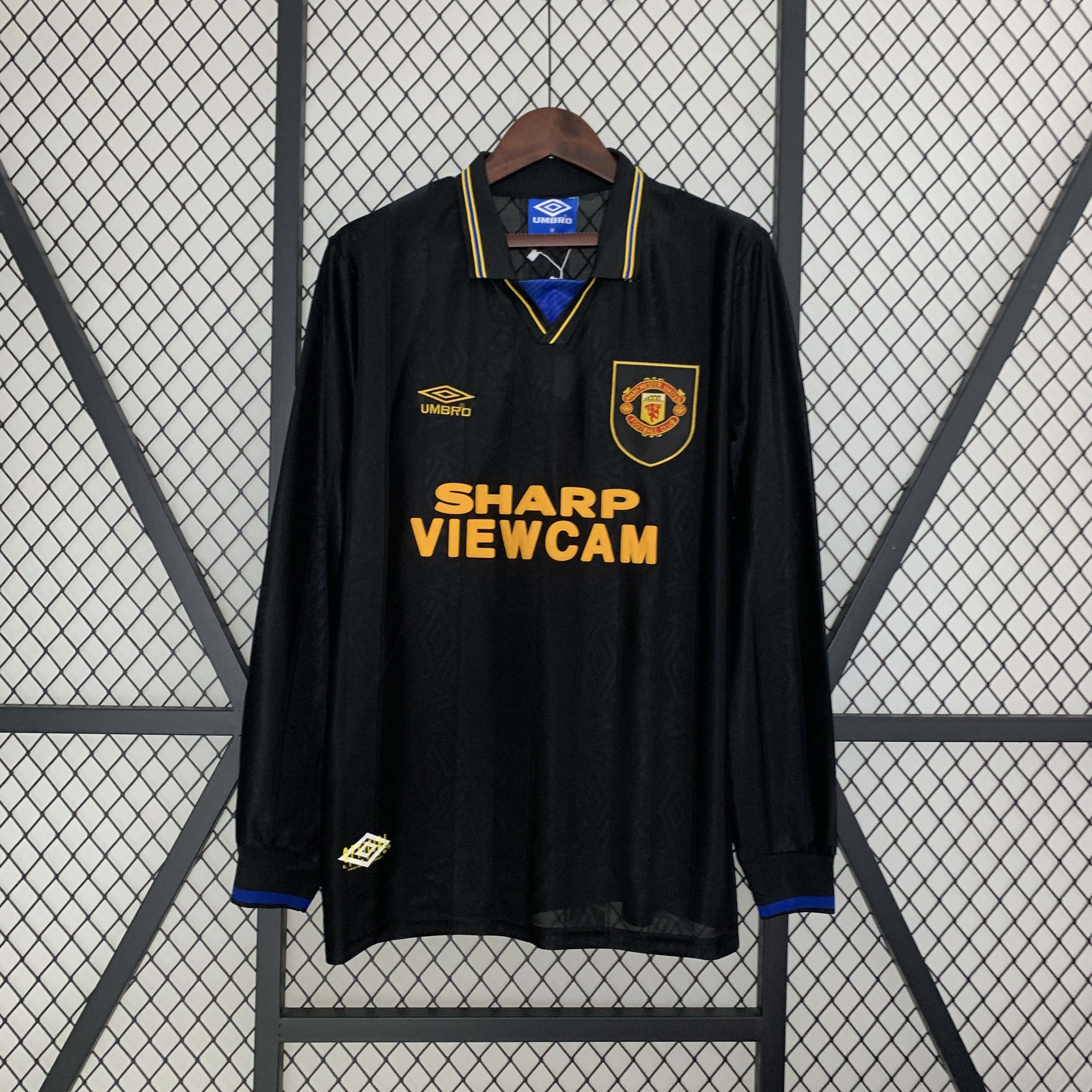 1993-1995  Retro Manchester United Away Long sleeve Football Shirt 1:1 Thai Quality