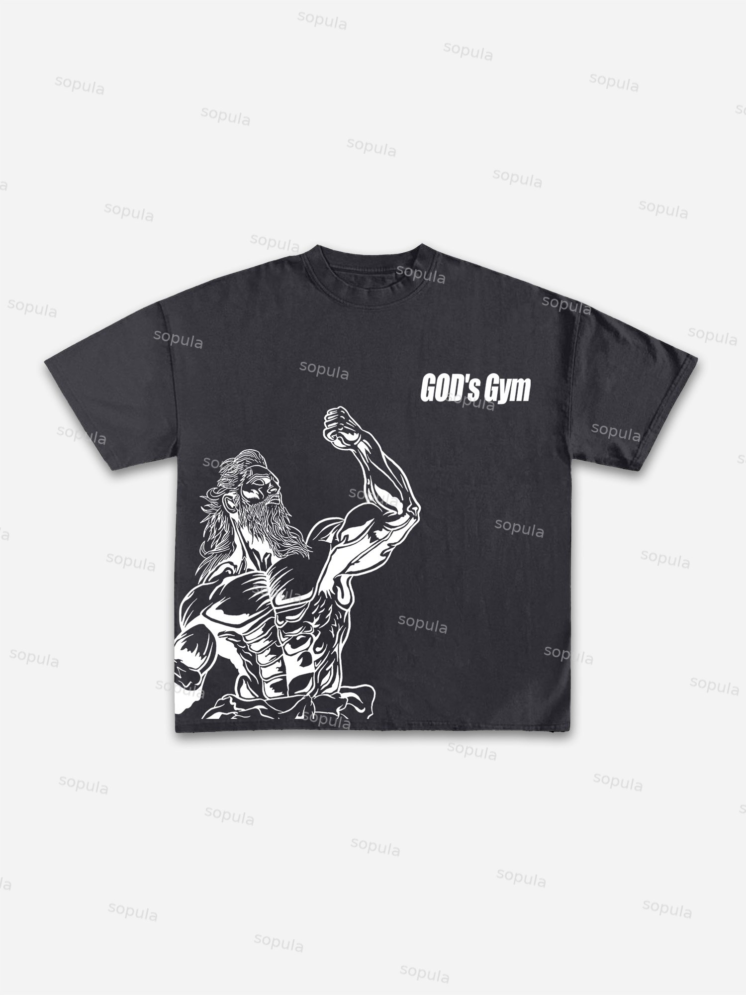 God's Gym Graphic Print Cotton T-shirt - SOPULA