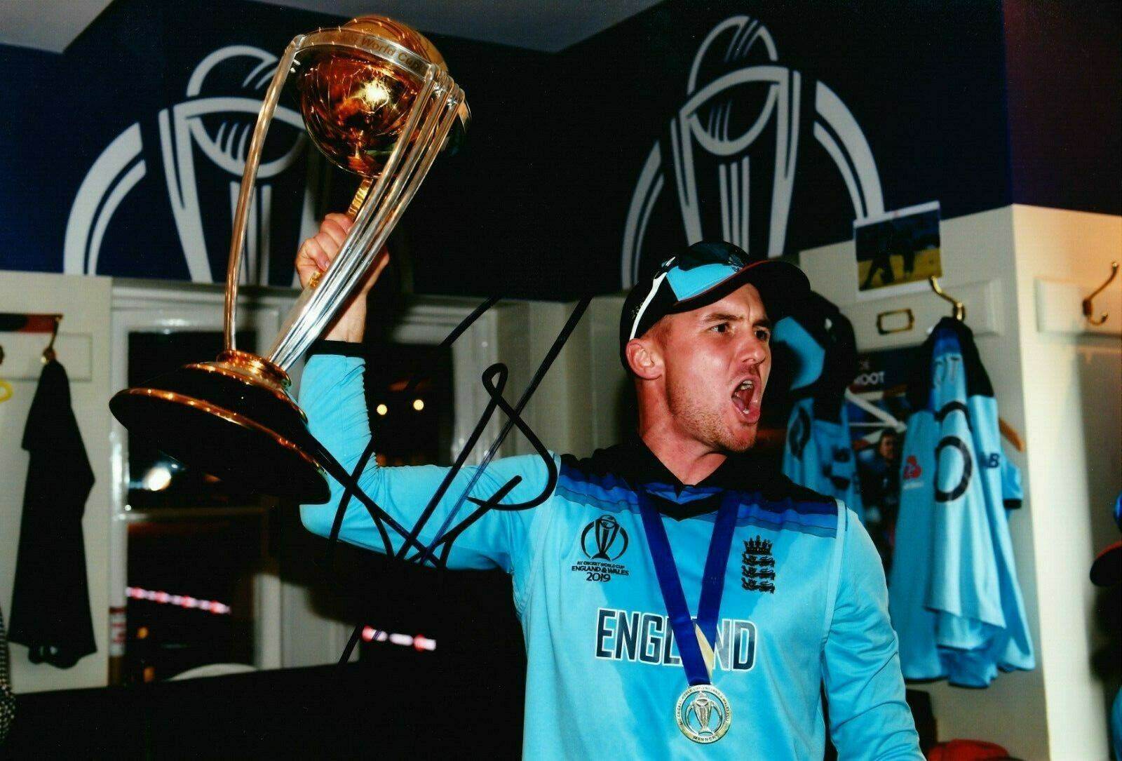 Jason ROY Signed 12X8 Photo Poster painting 2019 England CRICKET World Cup AFTAL COA (2603)