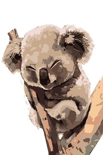 

Cute Koala on Tree – Paint By Numbers - 40*50CM, 501 Original