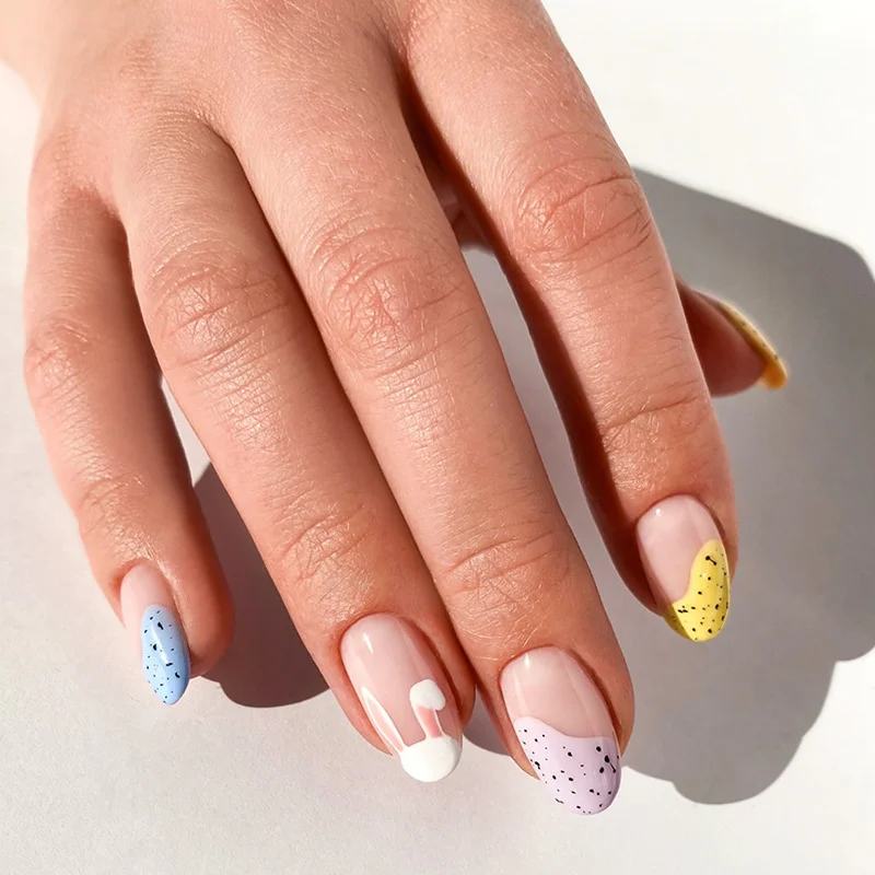 Churchf Churchf Nail Piece Easter Rabbit Nail Color Long Ballet Chicken Egg Relief Nail Piece