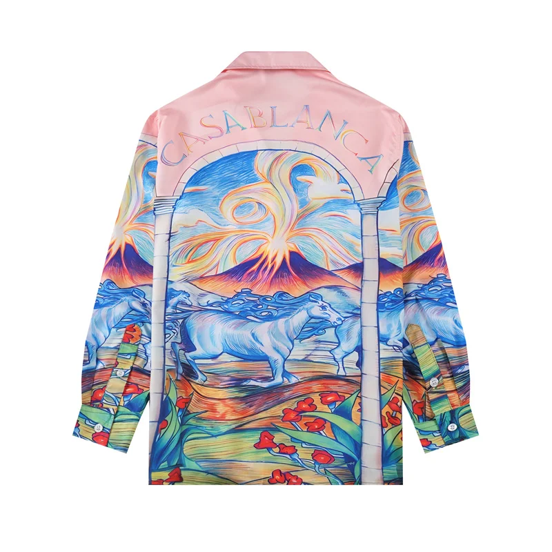 Casablanca 2023 new silk long-sleeved shirt