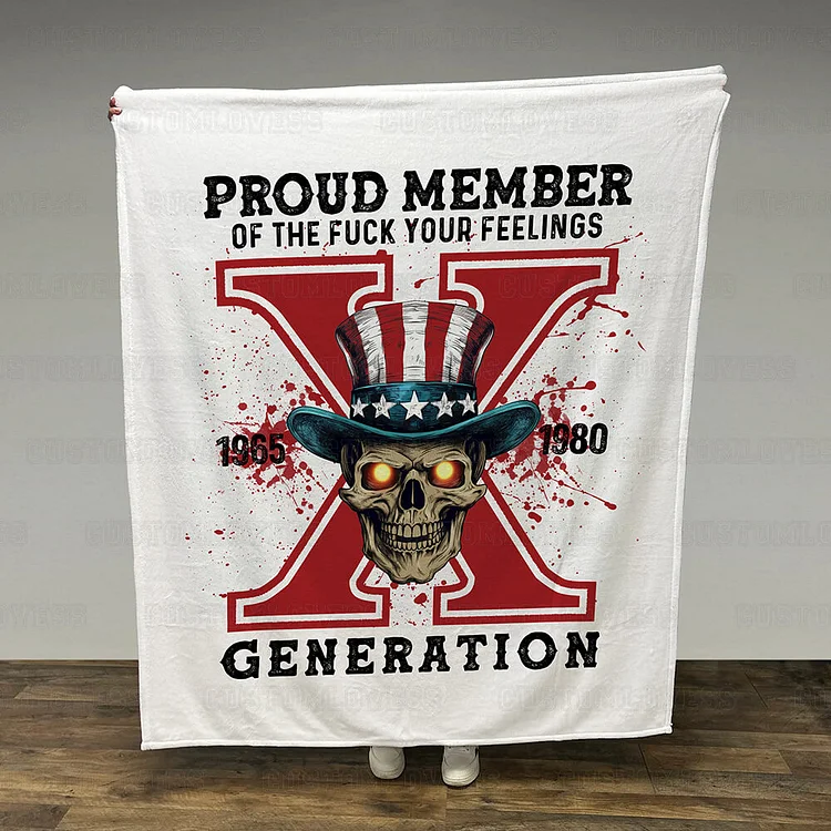 Custom Generation X Skull  Blanket