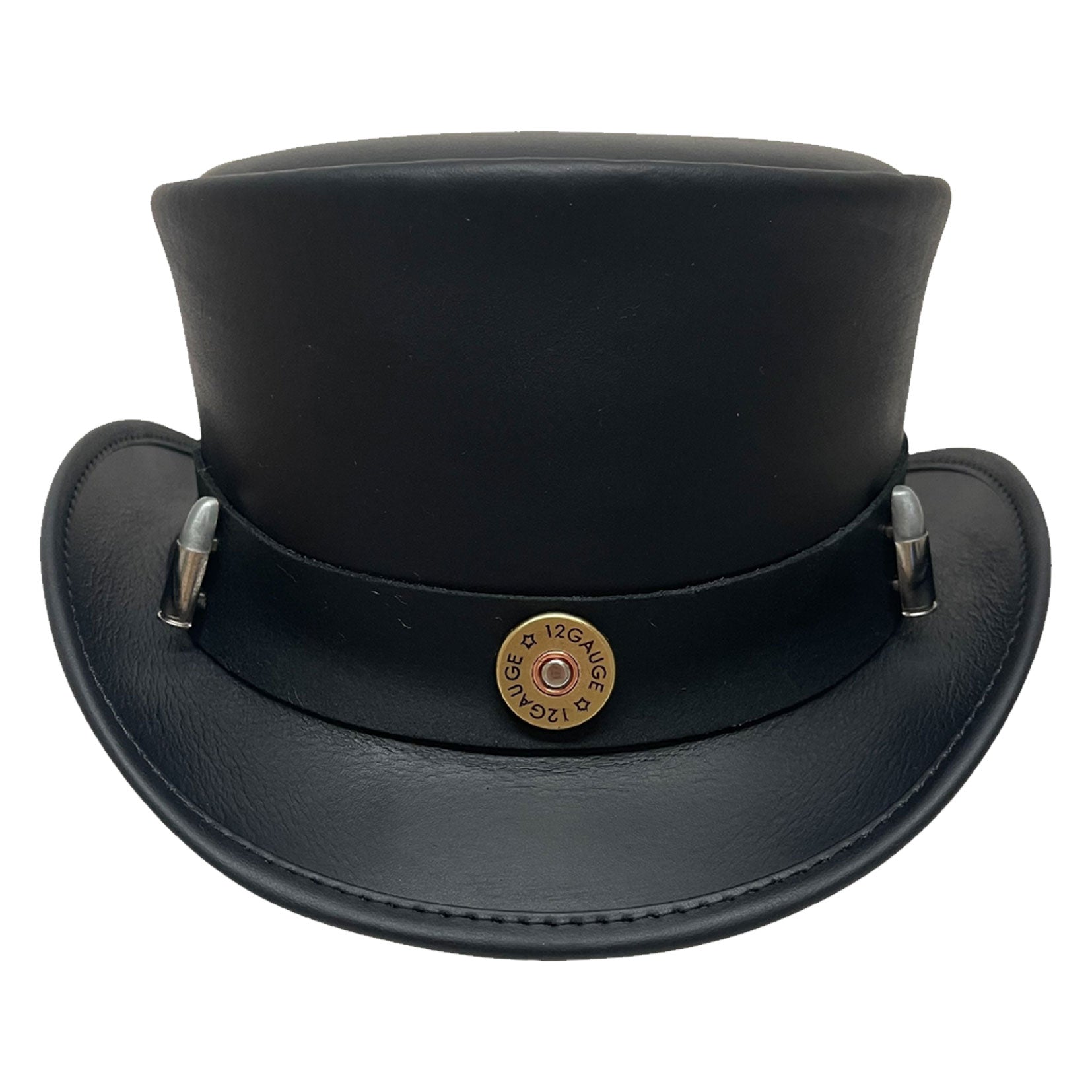 Marlow - Leather Top Hat - Bullet Hat Band