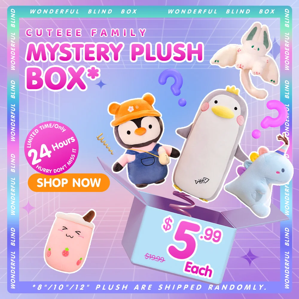 Mewaii® Cuteee Family Mystery Plushies-1 Pc