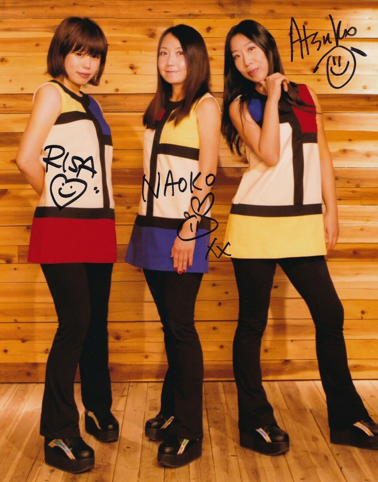 Shonen Knife band REAL hand SIGNED Photo Poster painting COA Autographed Naoko Atsuko Risa