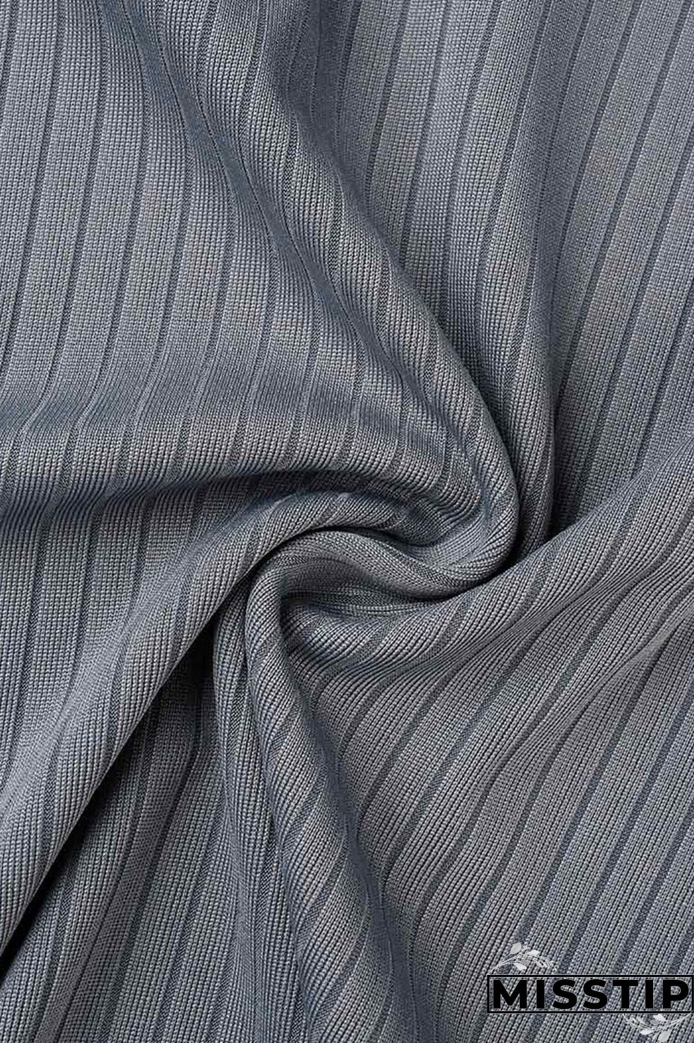 Grey Sexy Solid Patchwork Asymmetrical Turtleneck Sleeveless Two Pieces