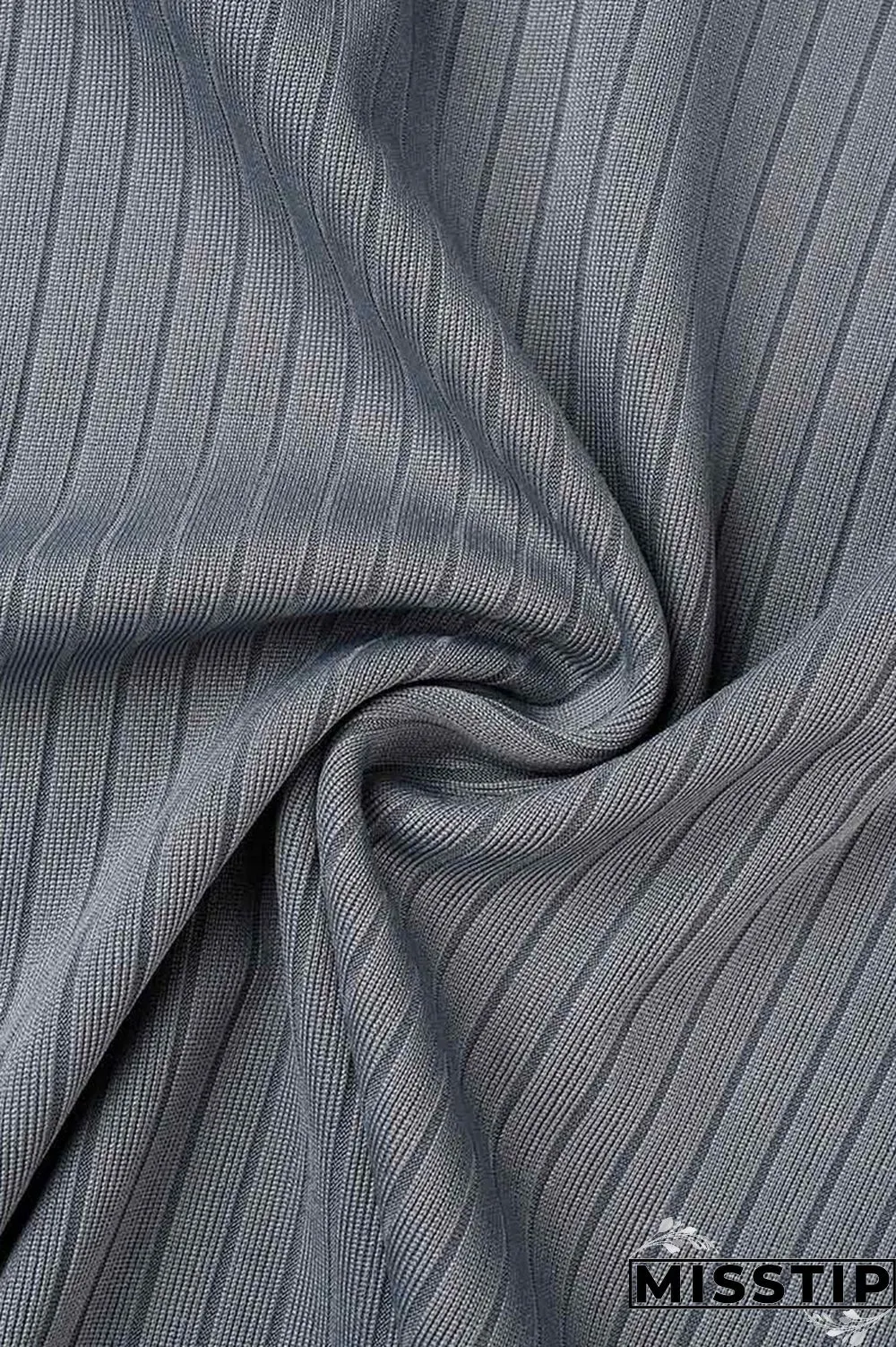 Grey Sexy Solid Patchwork Asymmetrical Turtleneck Sleeveless Two Pieces
