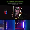 RB-V12 360&deg; Full Color RGB Magnetic LED Fill Light with App Control, 26 Lighting Scenes, USB Type-C PD/QC Fast Charging Port, Cyberpunk Mini Portrait Handheld Selfie Video Creative Lighting