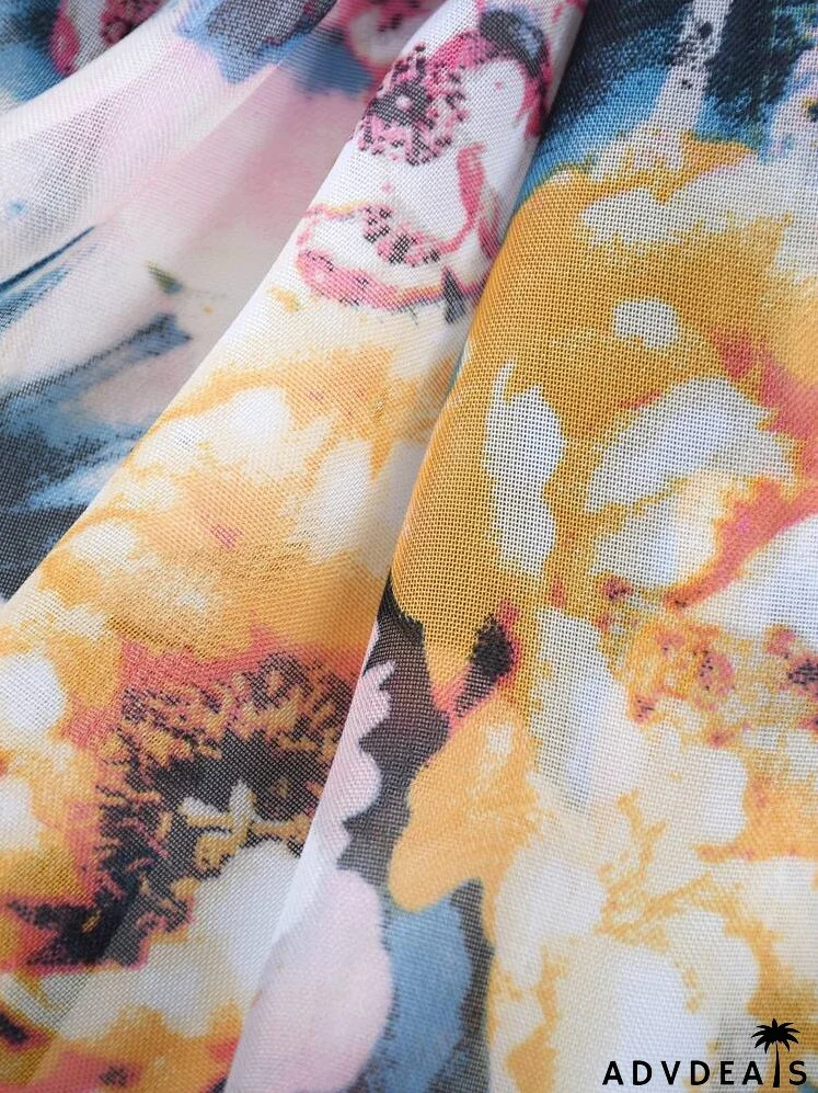 Flower Print Scarf