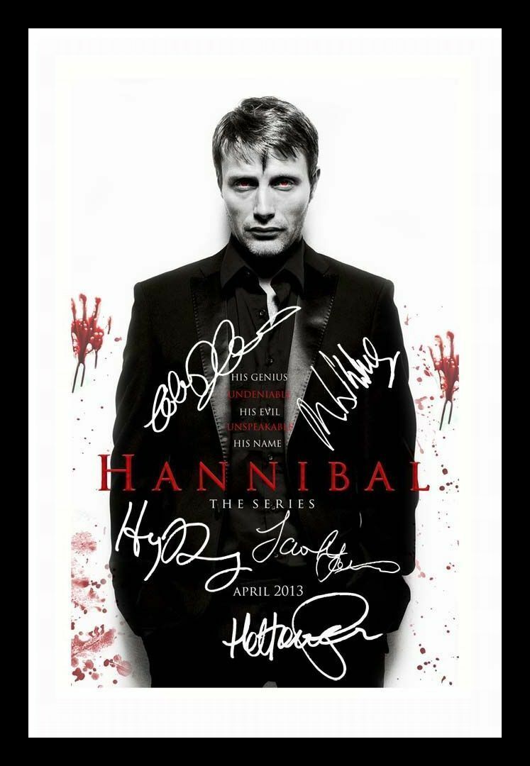 Hannibal Cast Autograph Signed & Framed Photo Poster painting