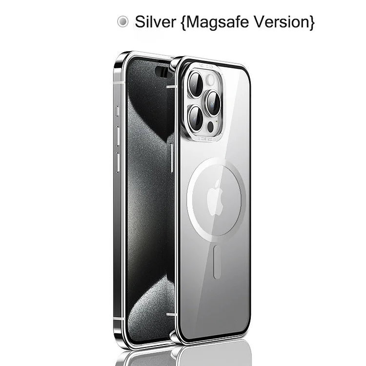 High-Grade Titanium Steel! Suitable For iPhone15 Series New Transparent Magnetic Phone Case