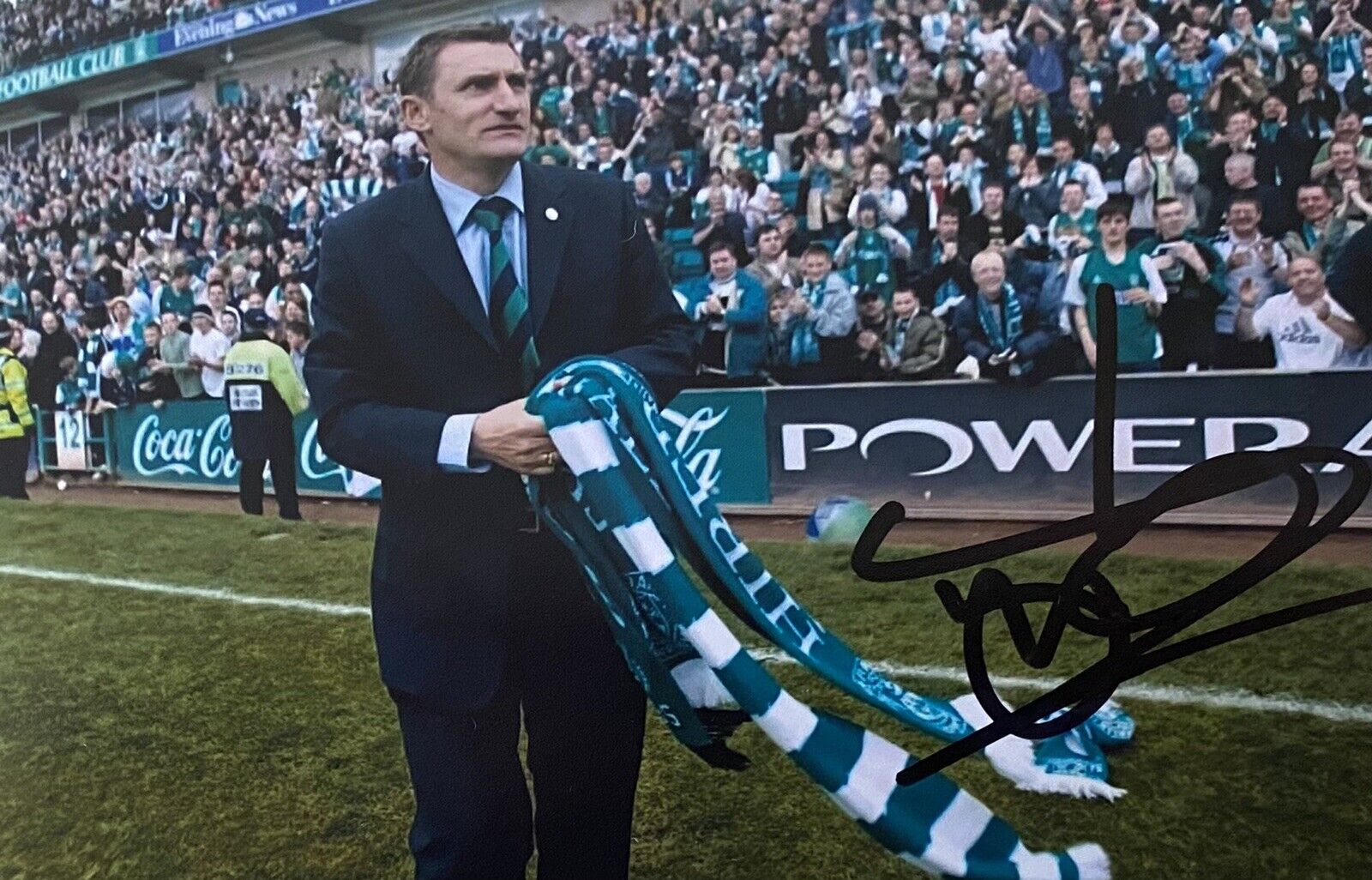 Tony Mowbray Genuine Hand Signed Hibernian 6X4 Photo Poster painting