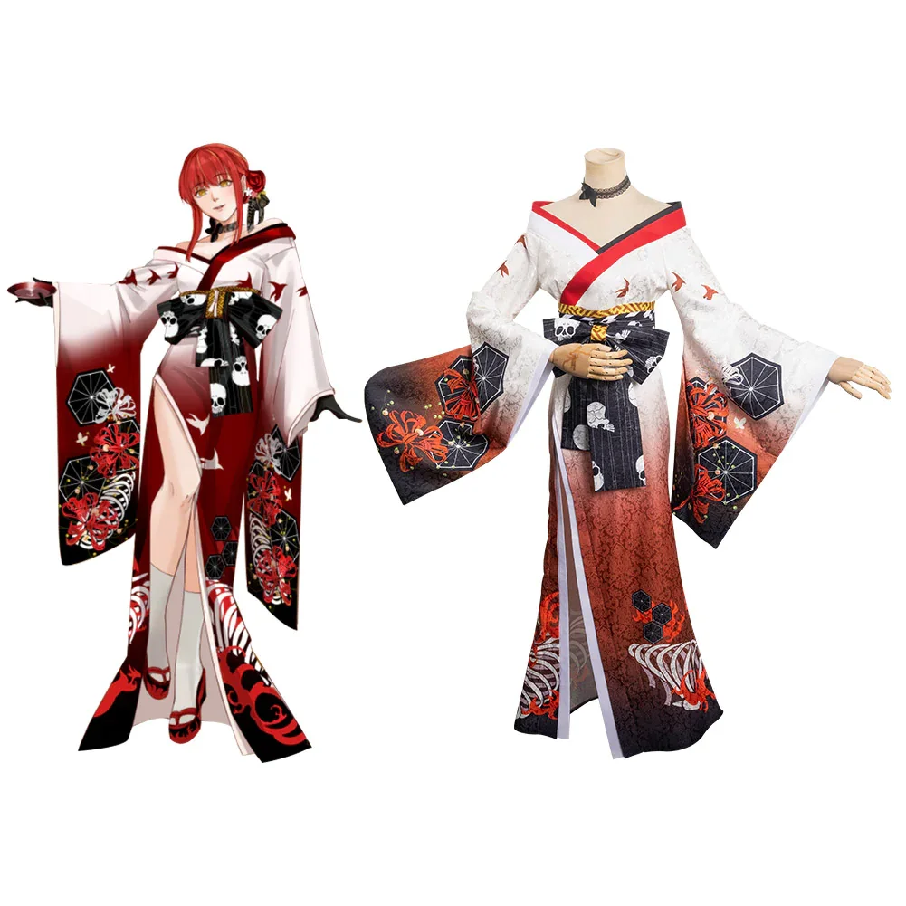 Chainsaw Man Hyakkiyakous Shutendoji Makima Cosplay Costume Kimono Outfits Halloween Carnival Party Suit-Coshduk